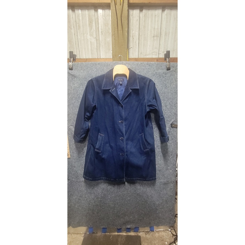 Women's Denim & Co 3/4 Legth Blue Jean Jacket Size 2X